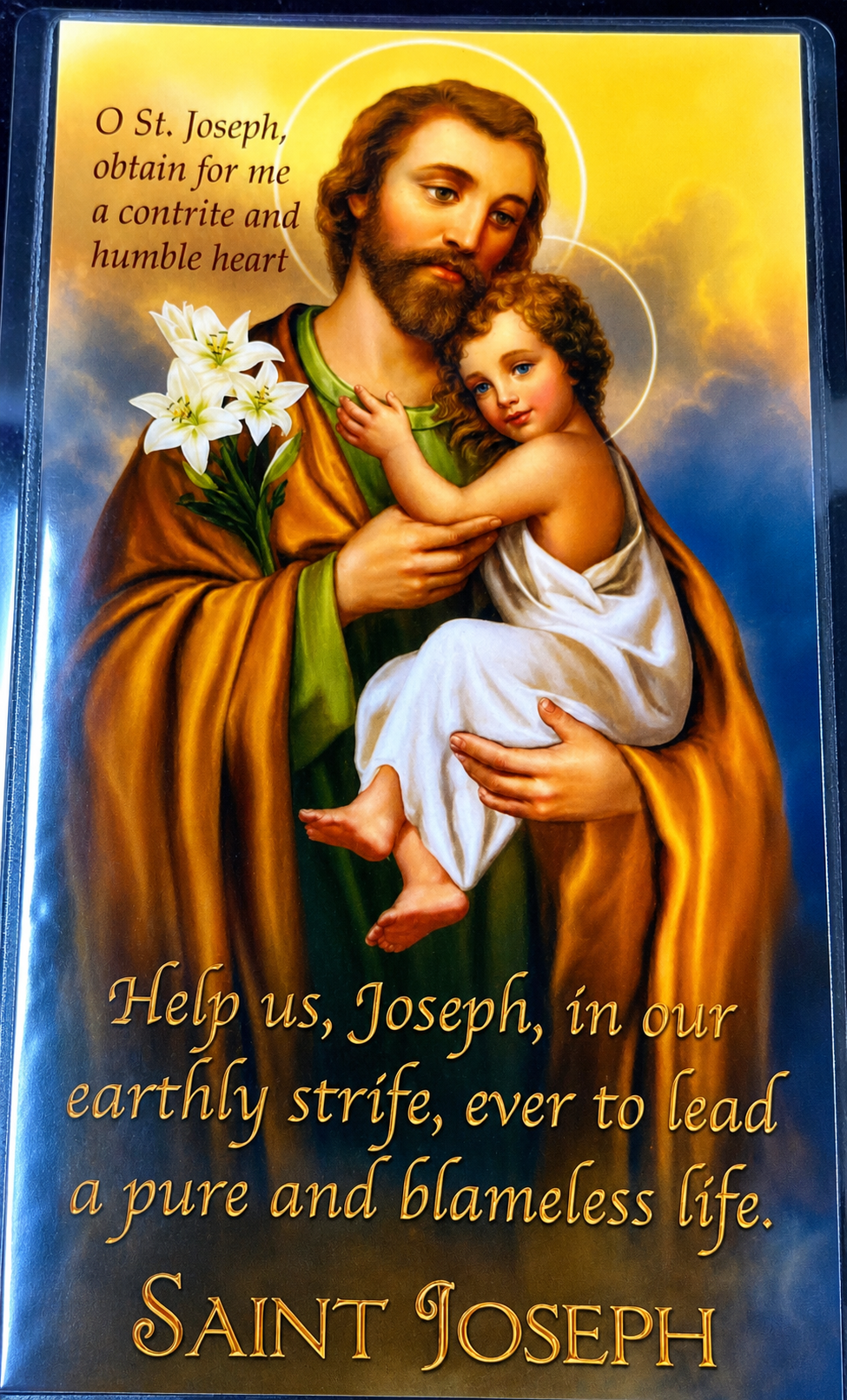 Saint Joseph Prayer Card