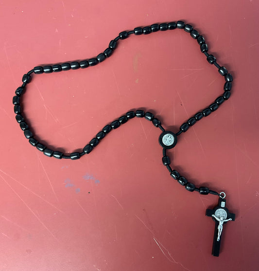 Black Wooden Benedict Rosary