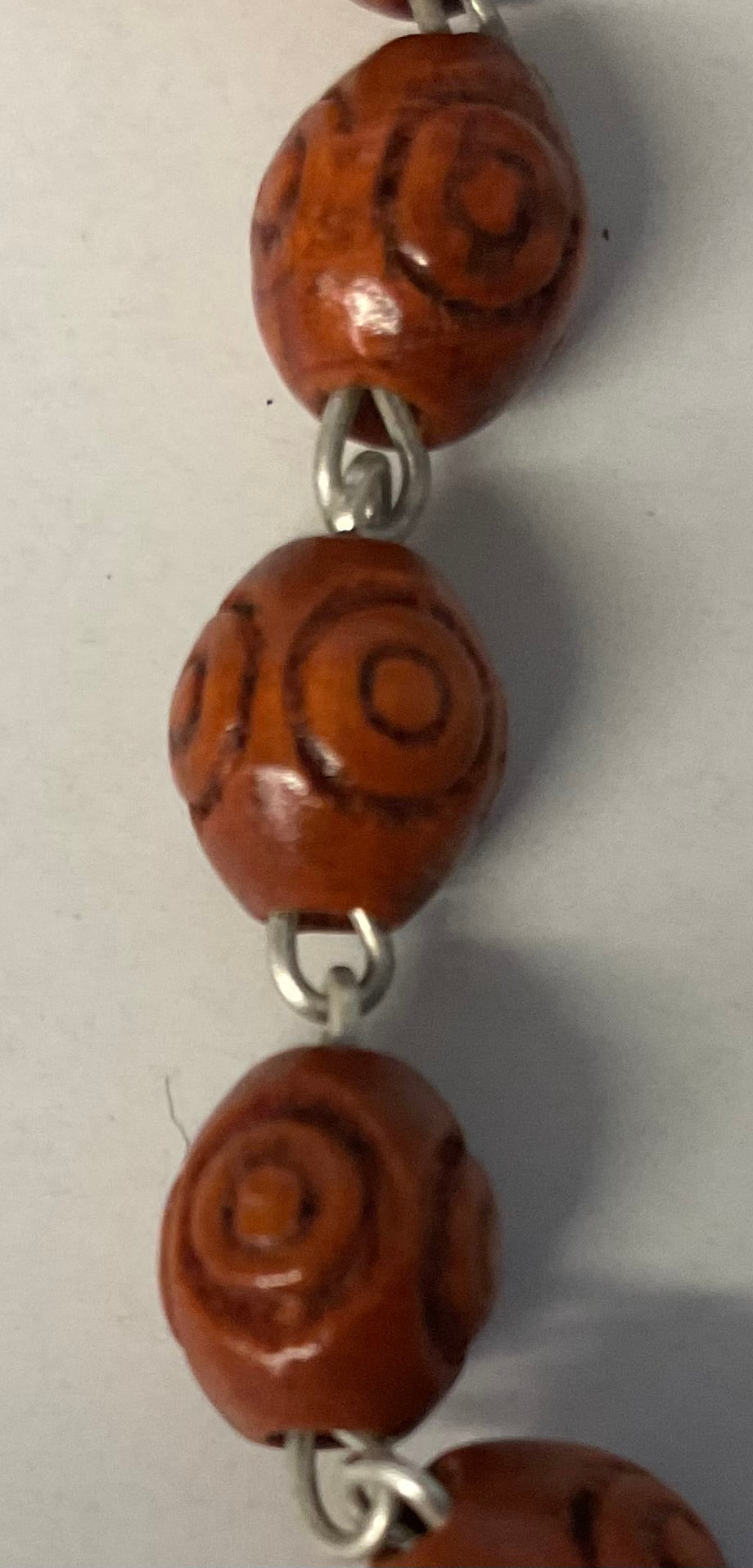 Brown Wood Carved Rosary