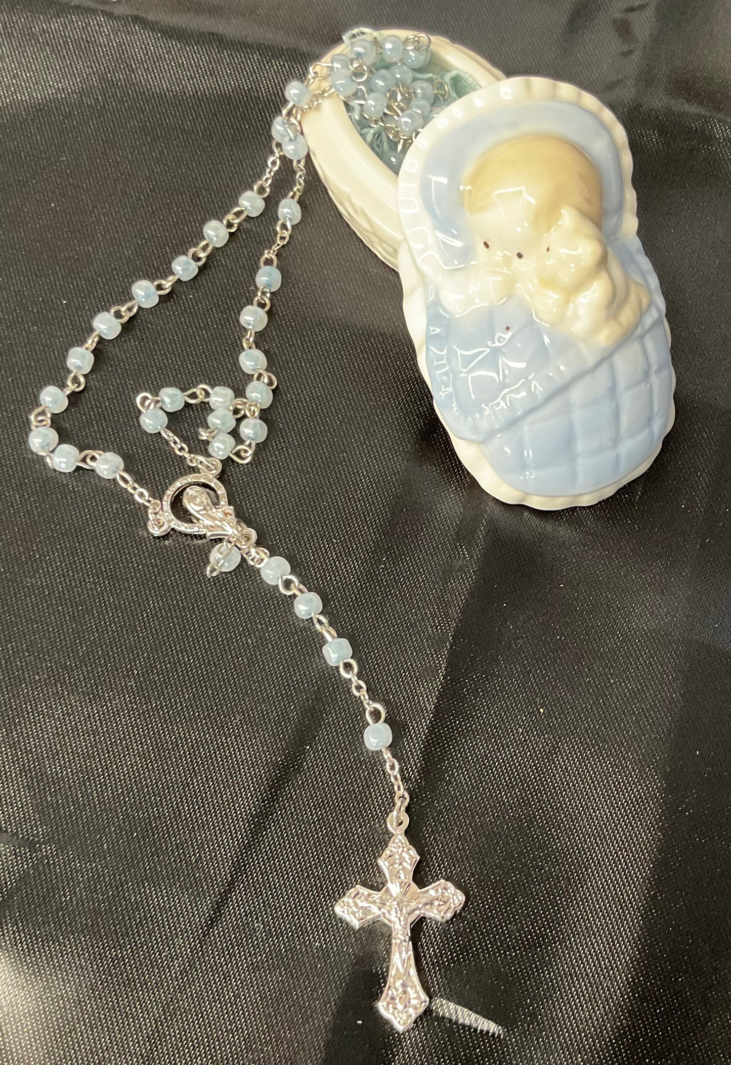 Baby Boy Rosary in Box