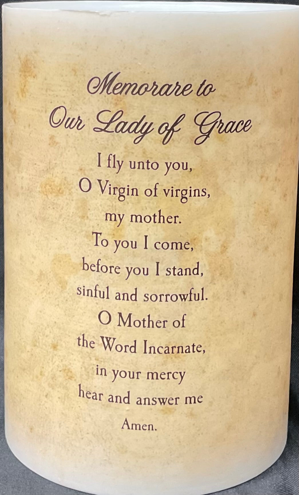 Our Lady of Grace LED Candle