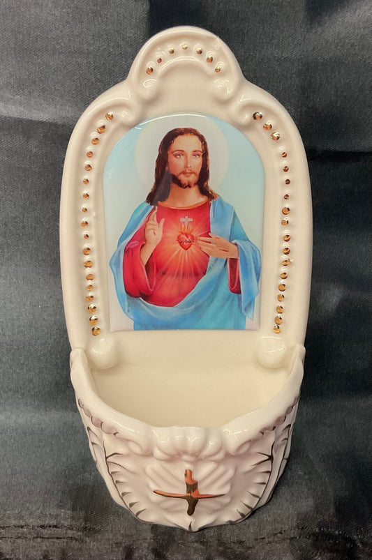 Sacred Heart Holy Water Font