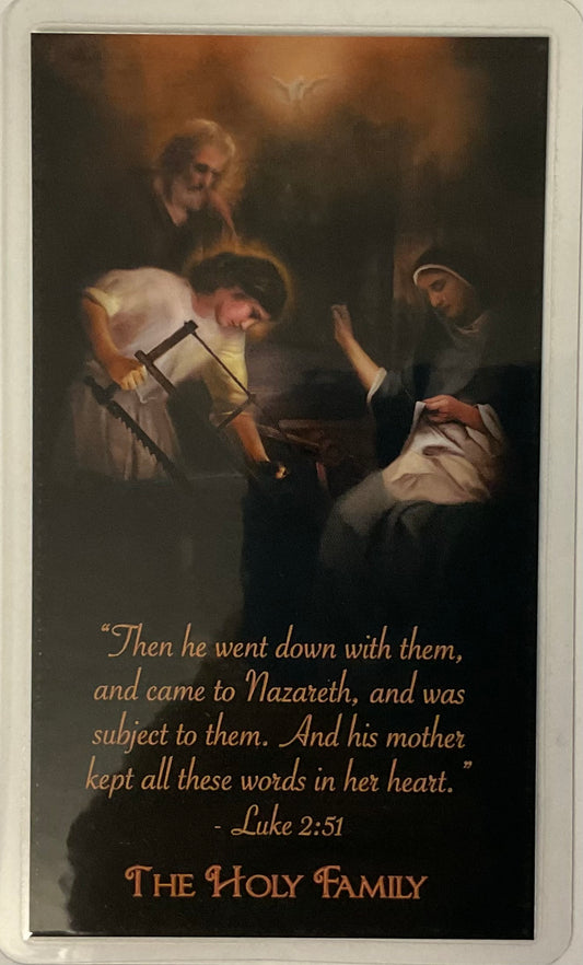 Holy Family Prayer Card