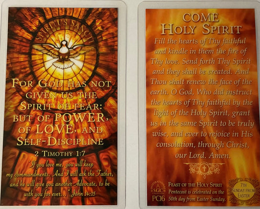 Holy Spirit Prayer Card