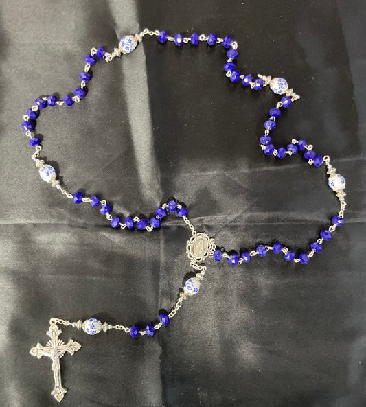 Sapphire Florentine Rosary