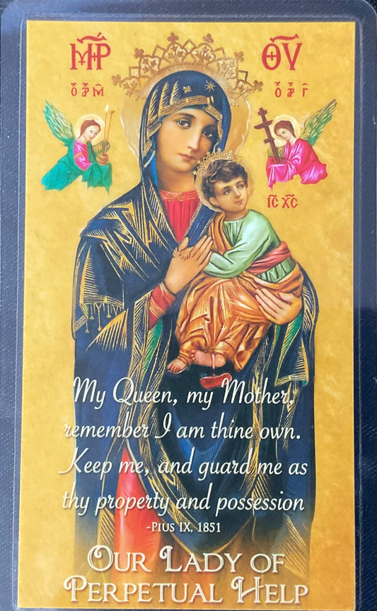 Our Lady of Perpetual Help Prayer Card