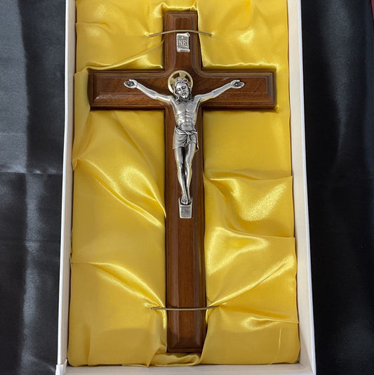 WALNUT SALERNI CRUCIFIX 9” 17/416