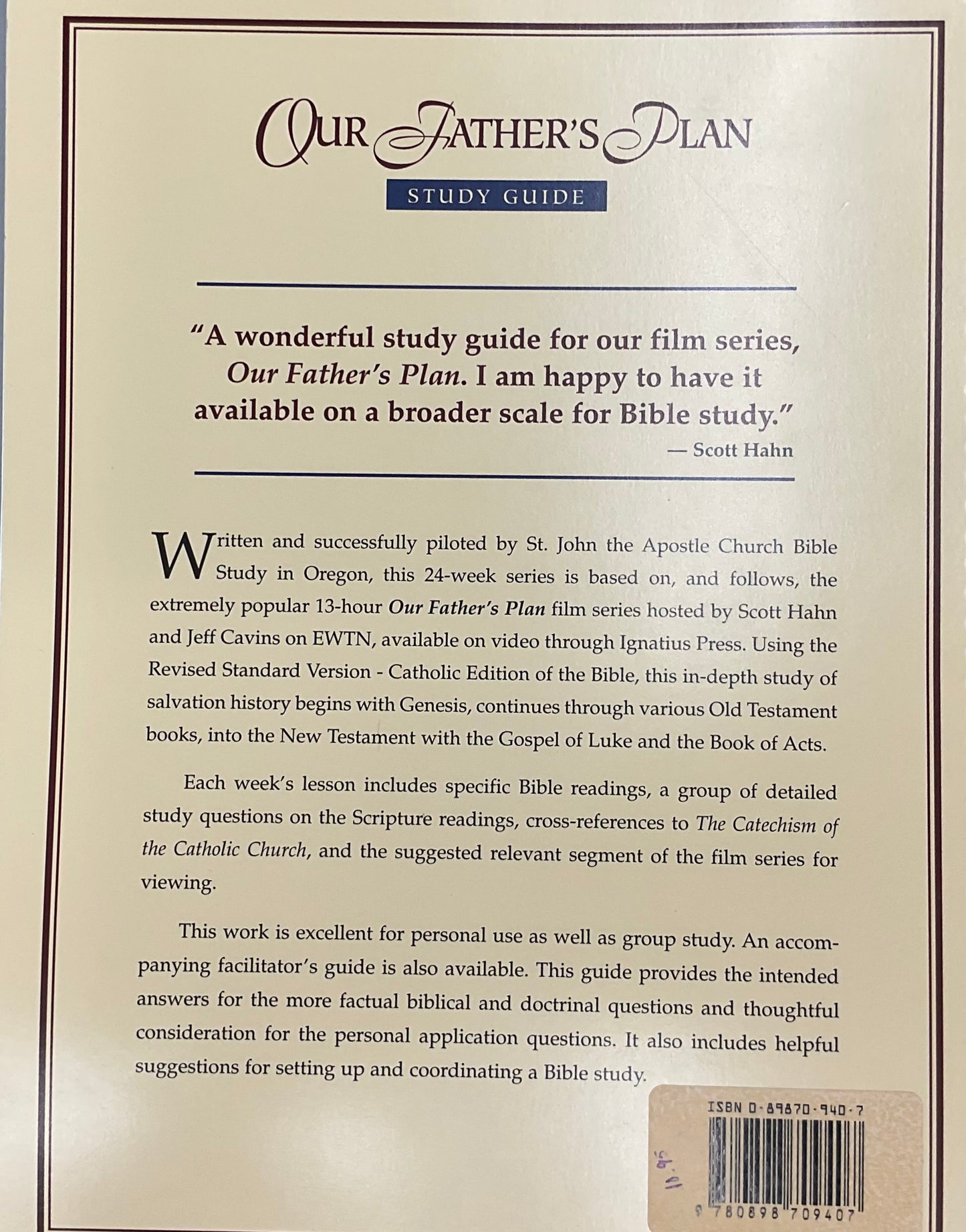 Our Father’s Plan Study Guide